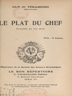 cover image of Le plat du chef